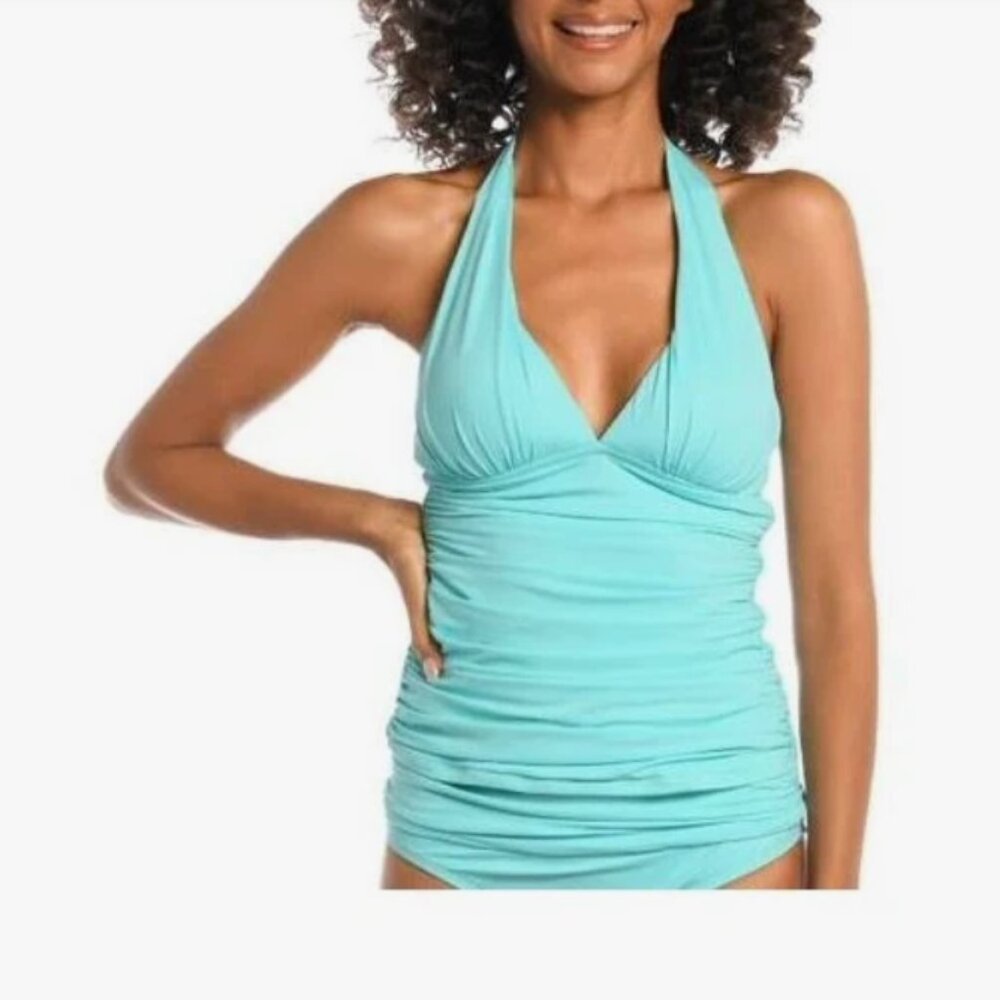 La Blanca Island Goddess Tankini Top - Ice Blue